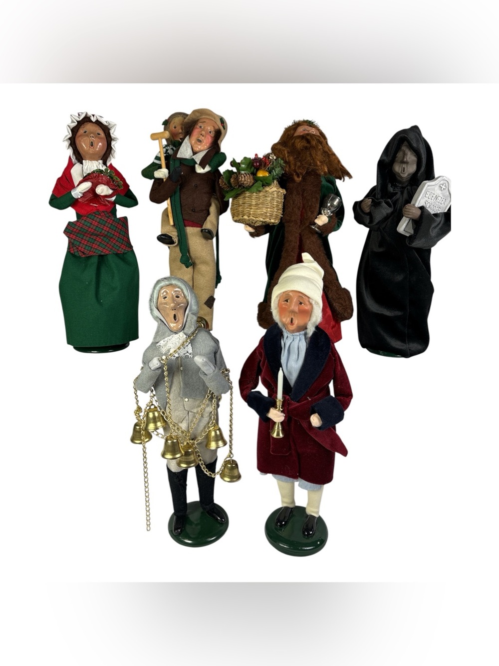 Byers' Choice A Christmas Carol Set of 6 Scrooge Tiny Tim Cratchit Marley Ghost
